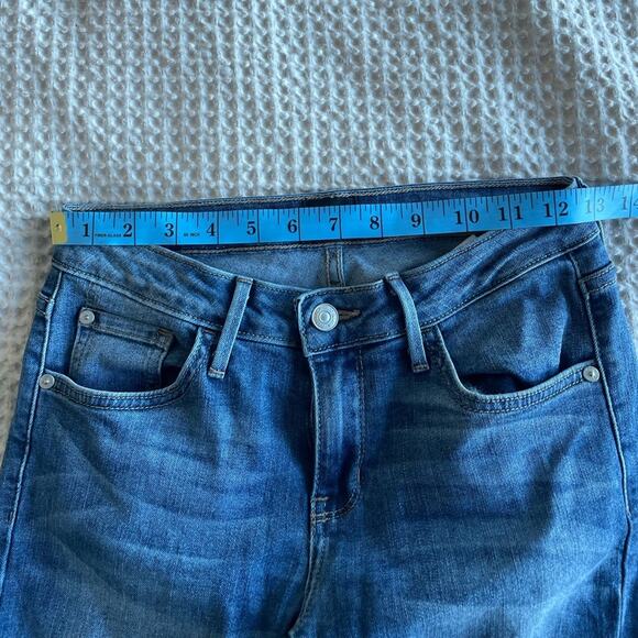 Just Black Skinny Distressed Mid Wash Cotton Blend Jeans Size 25 - Picture 9 of 9